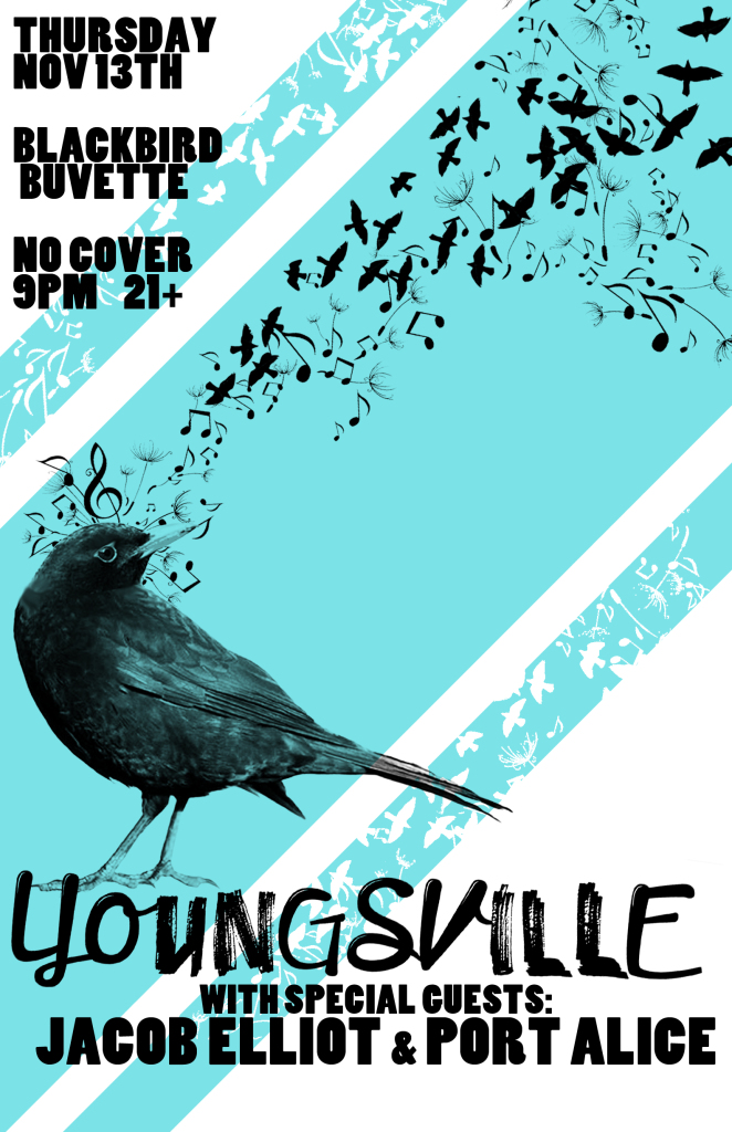 Youngsville play Blackbird Buvette Thursday Nov. 13th 2014 with Jacob Elliot and Port Alice