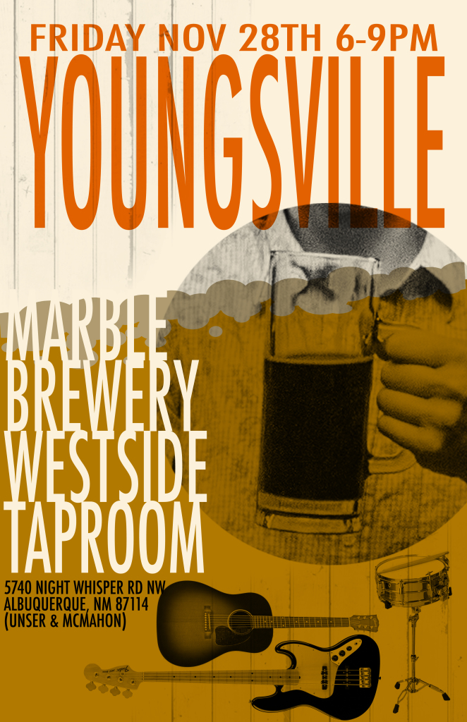 The Band, Youngsville, are heading to the far west... of Albuquerque to sling their songs on Black Friday at the Marble West Side Taproom. 